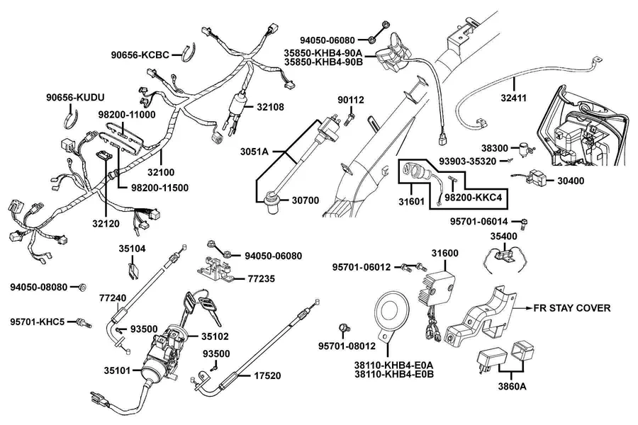 F19 Wire Harness parts diagram