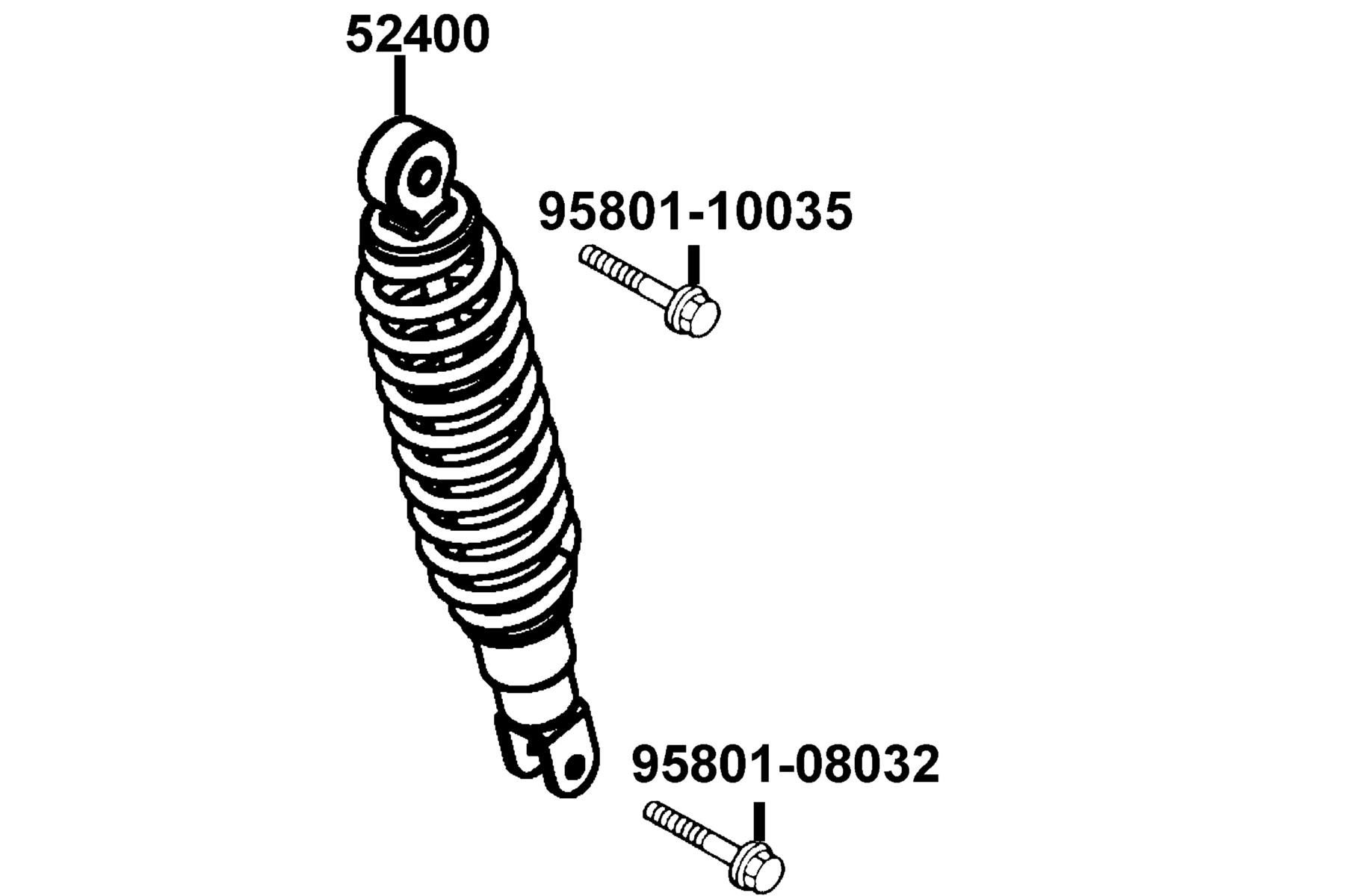 LIKE 50(2013~) Rear Cushion parts diagram