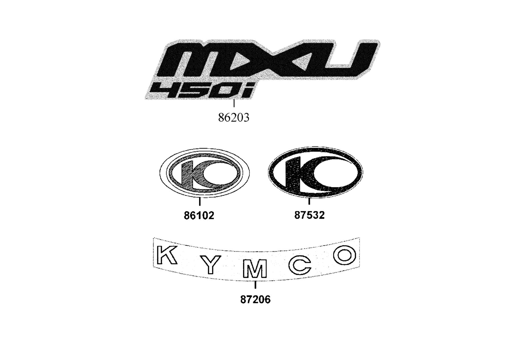 MXU 450i(2021) Emblem ● Stripe parts diagram