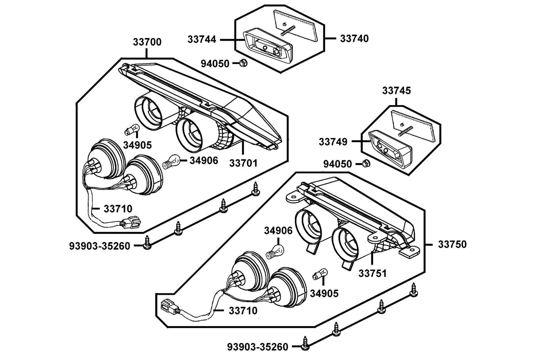 MXU 450i (2017~) Light Tail parts diagram