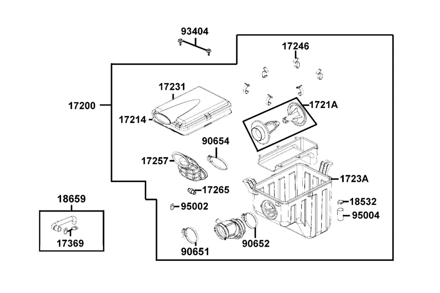 F13 Air Cleaner parts diagram