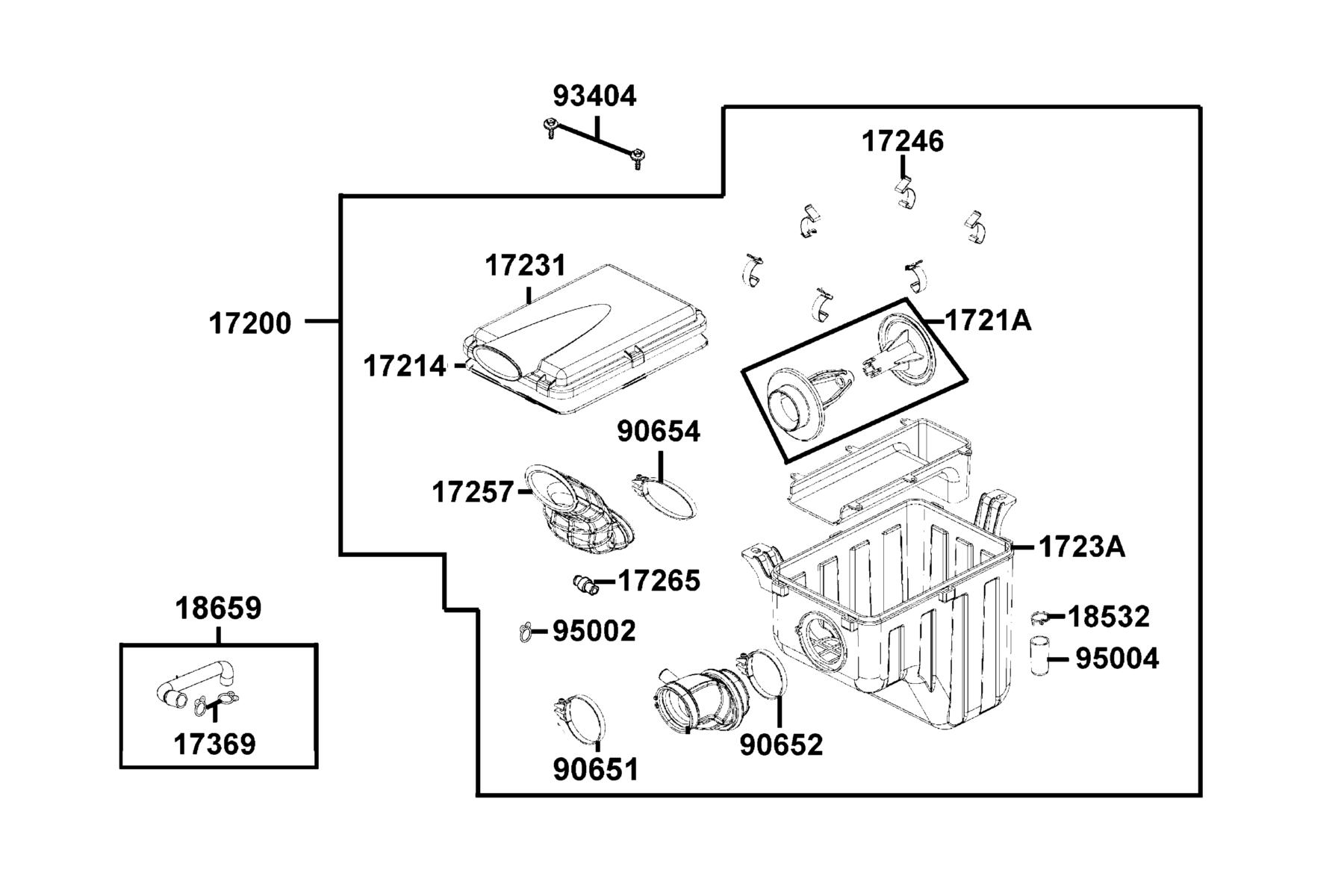 KYMCO MXU 500i (2011) Air Cleaner parts diagram