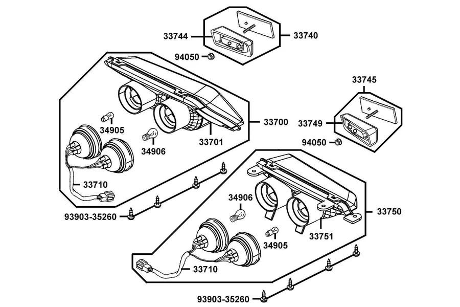 F18 Light Tail parts diagram