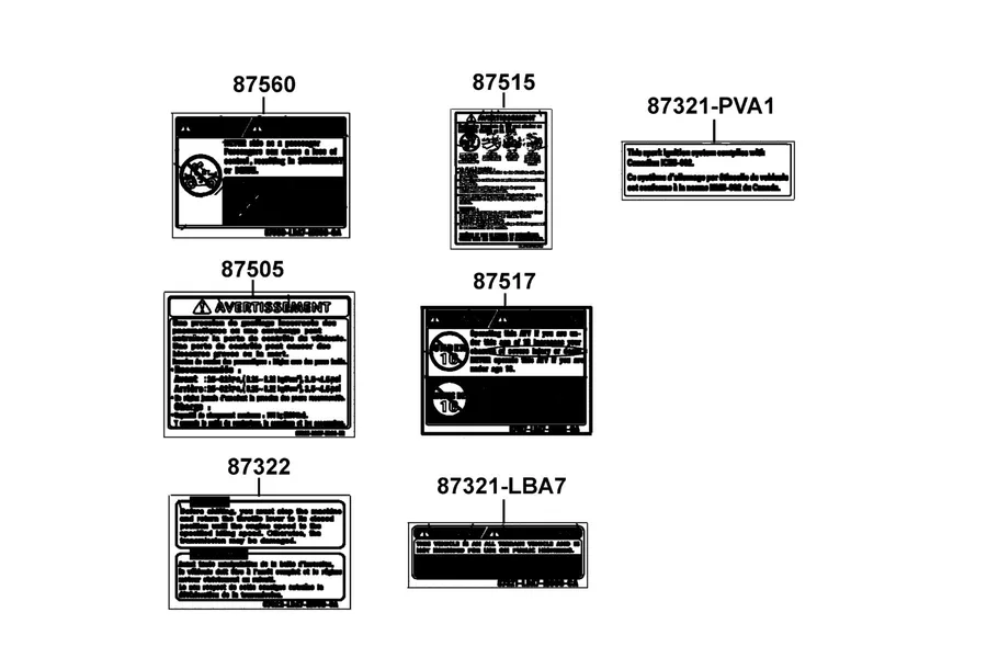 F24 Caution Label parts diagram