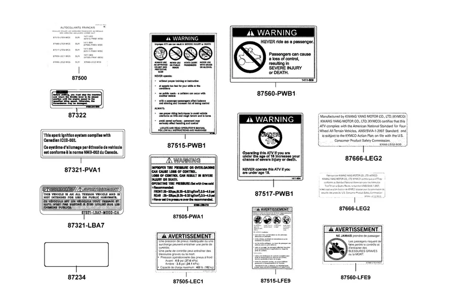 F24 Caution Label parts diagram