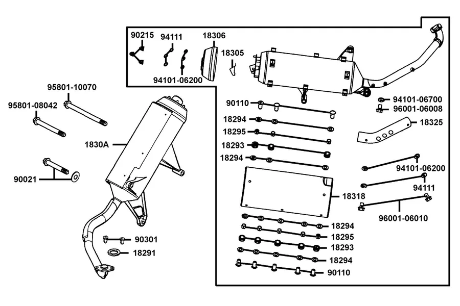 F14 Exhaust Muffler parts diagram