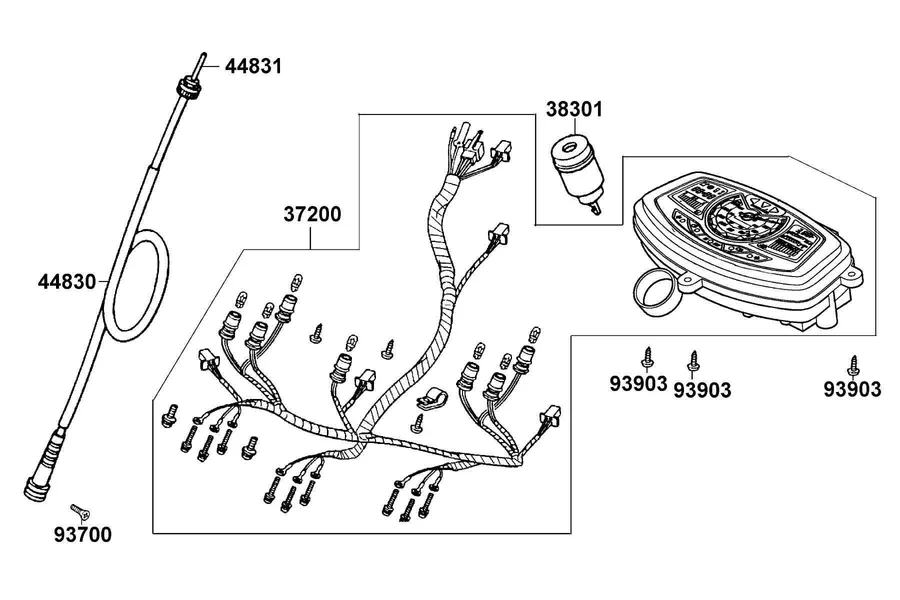 F02 Speedometer parts diagram