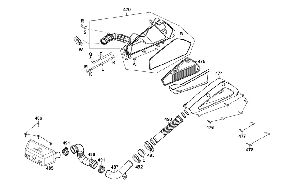 F13 Air Cleaner parts diagram