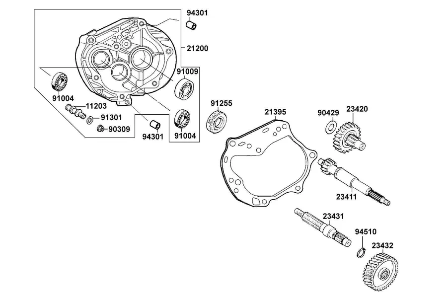 E08 Transmission parts diagram