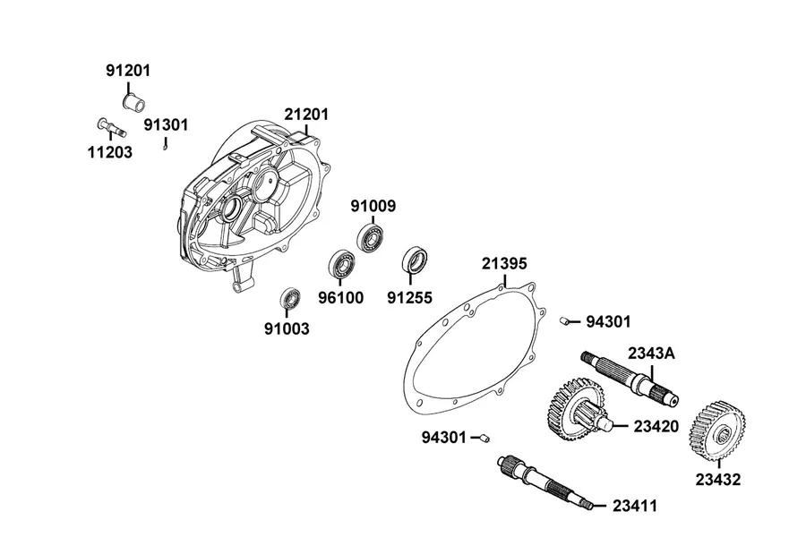 E08 Transmission parts diagram