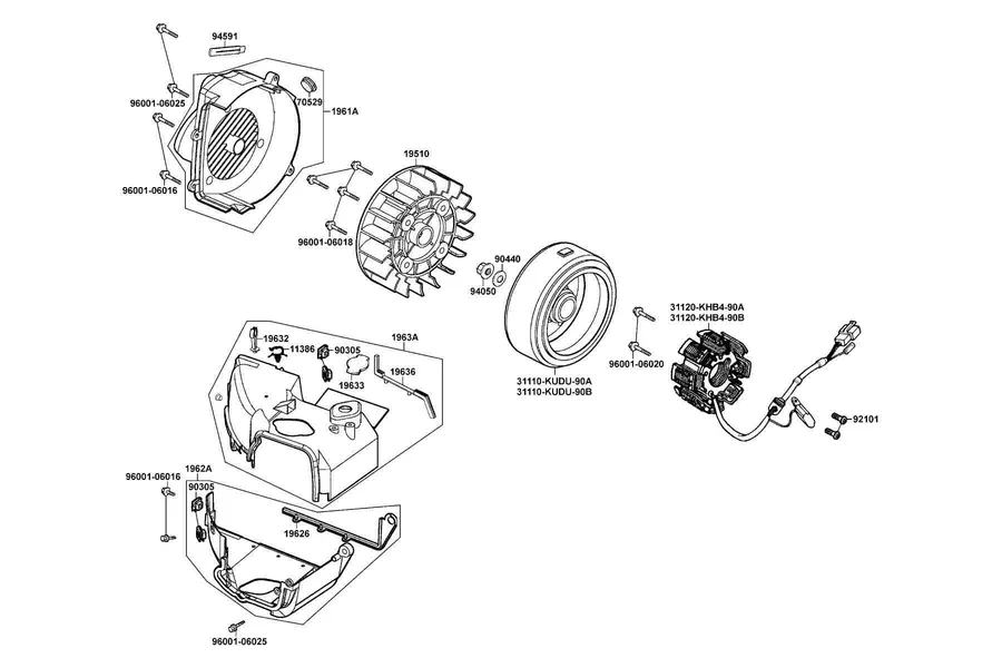 E07 Generator parts diagram