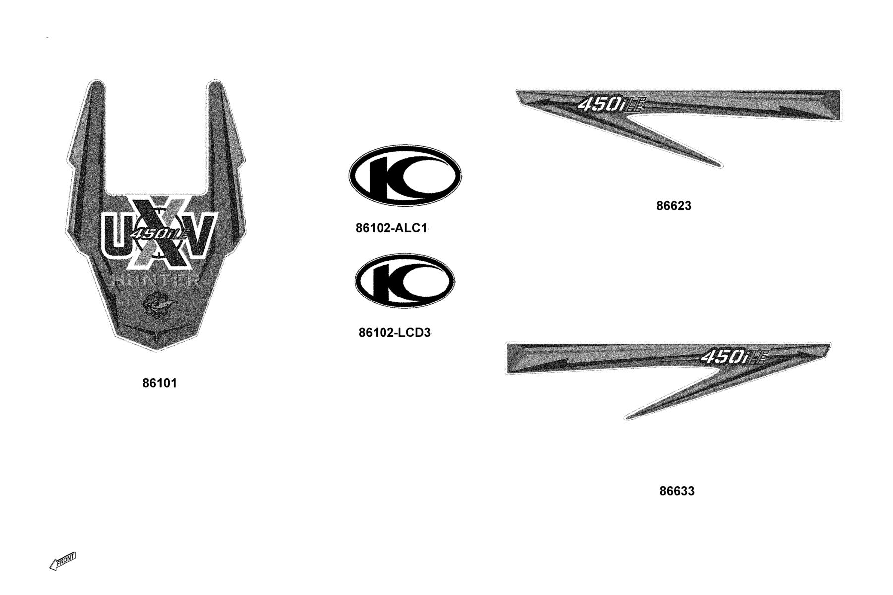 UXV 450i LE(2018) Emblem●Stripr parts diagram