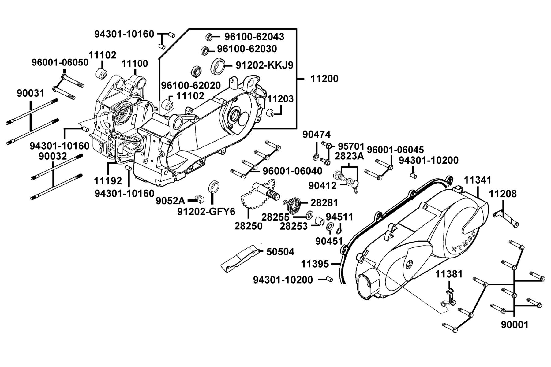 SUPER8 150X OFF-ROAD(2015~) Crank Case parts diagram