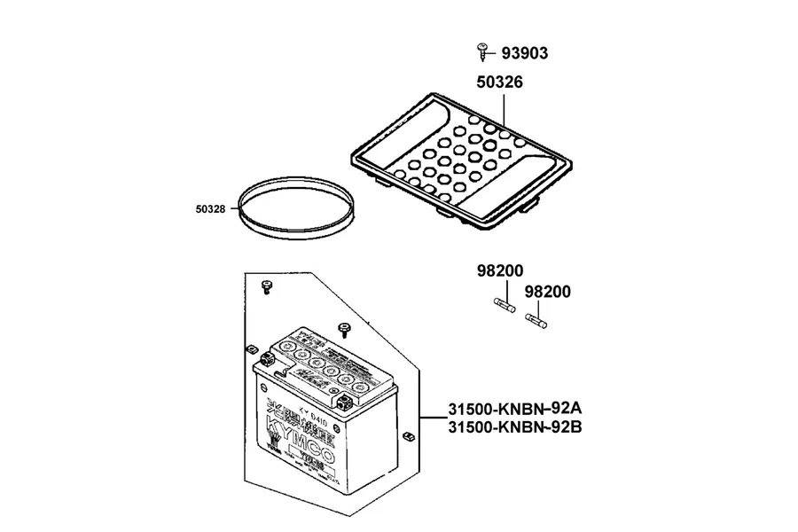 F11 Battery parts diagram
