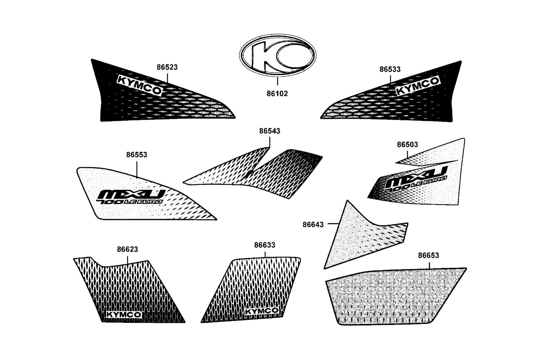 MXU 700 Exi(2019) Emblem●Stripe parts diagram