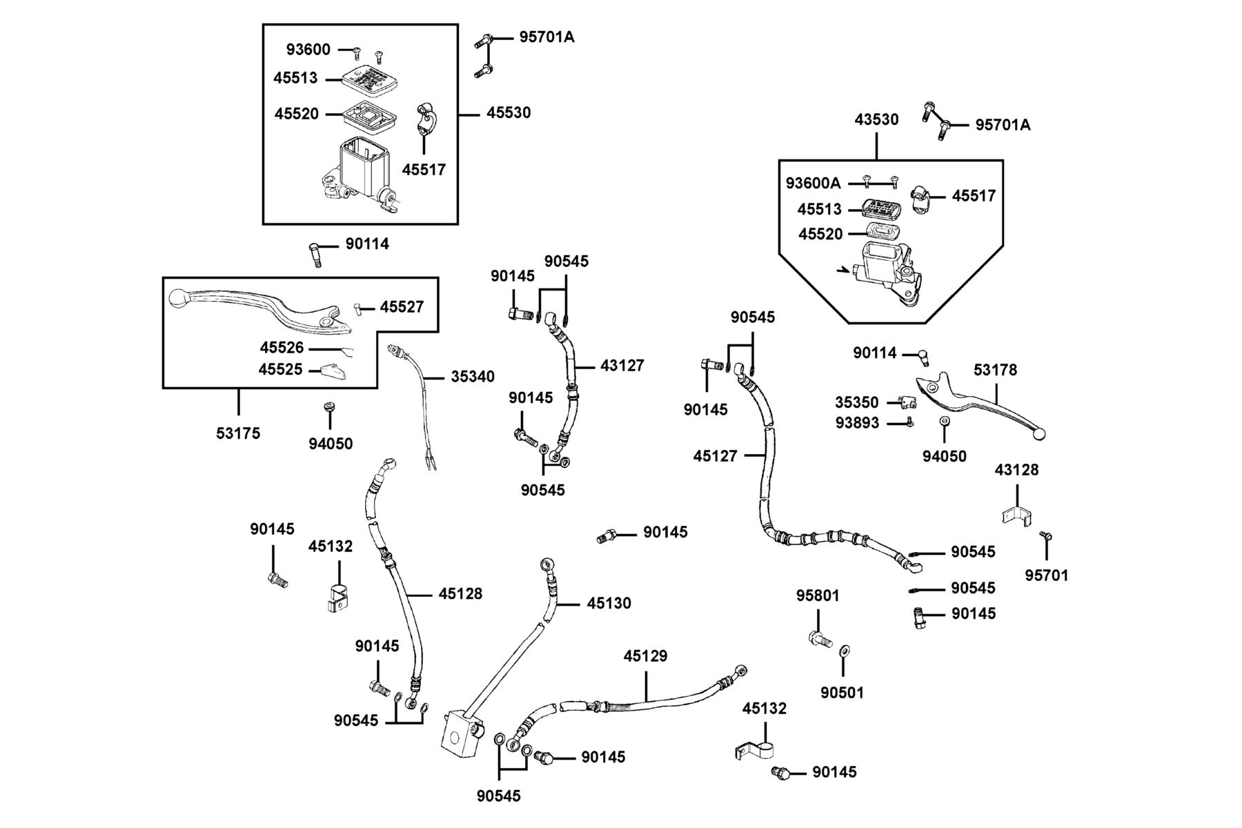 Mongoose 270(2020) Master Cylinder parts diagram
