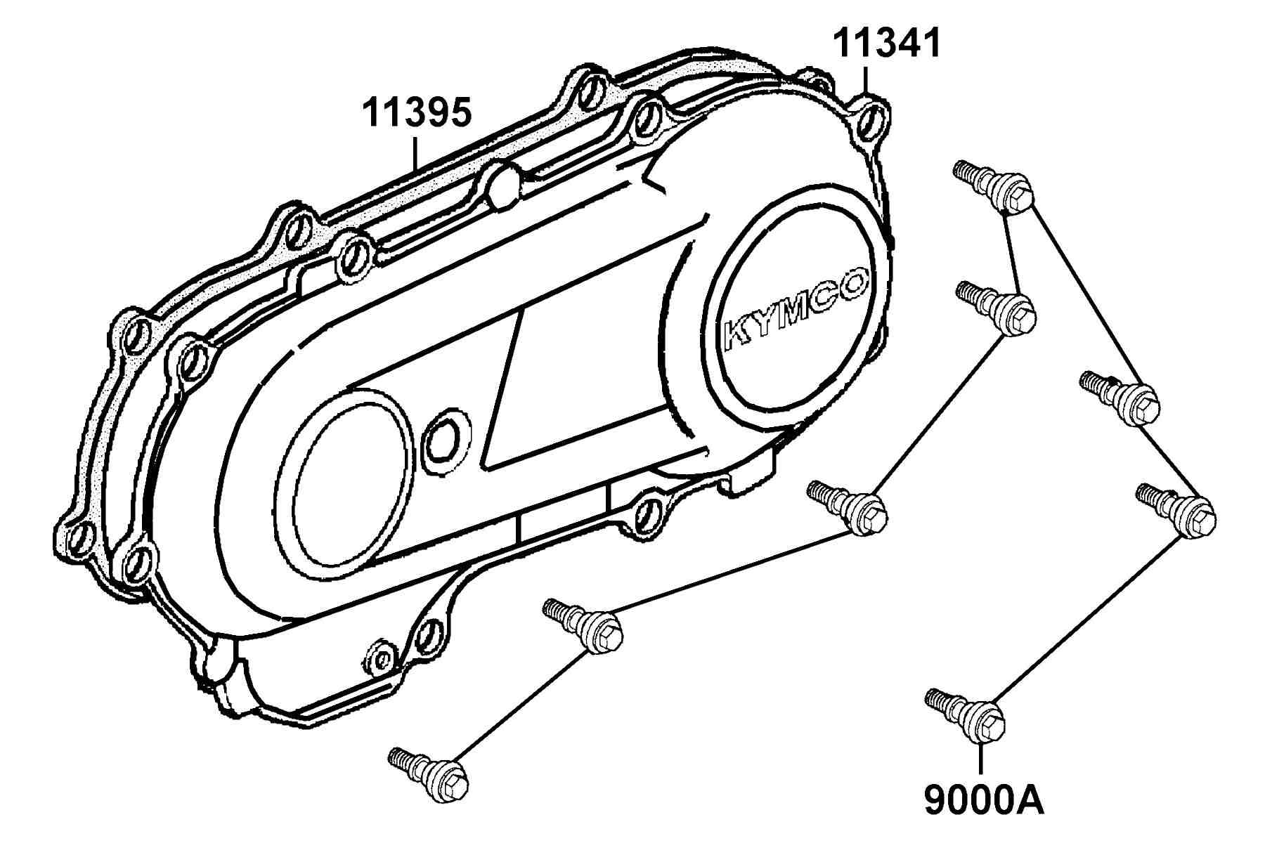 KYMCO Mongoose 50 (2004-2006) Cover L Side parts diagram