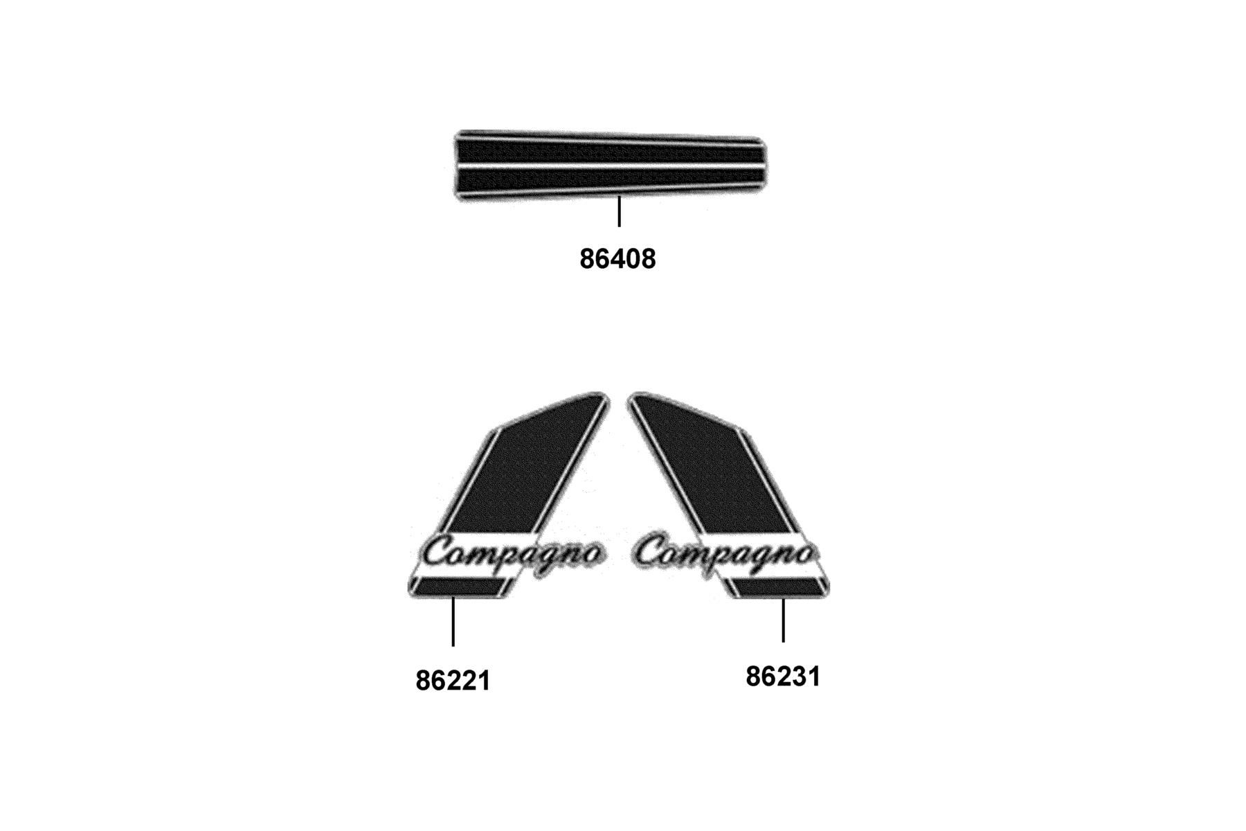COMPAGNO 110i (2016~) Emblem●Stripe parts diagram