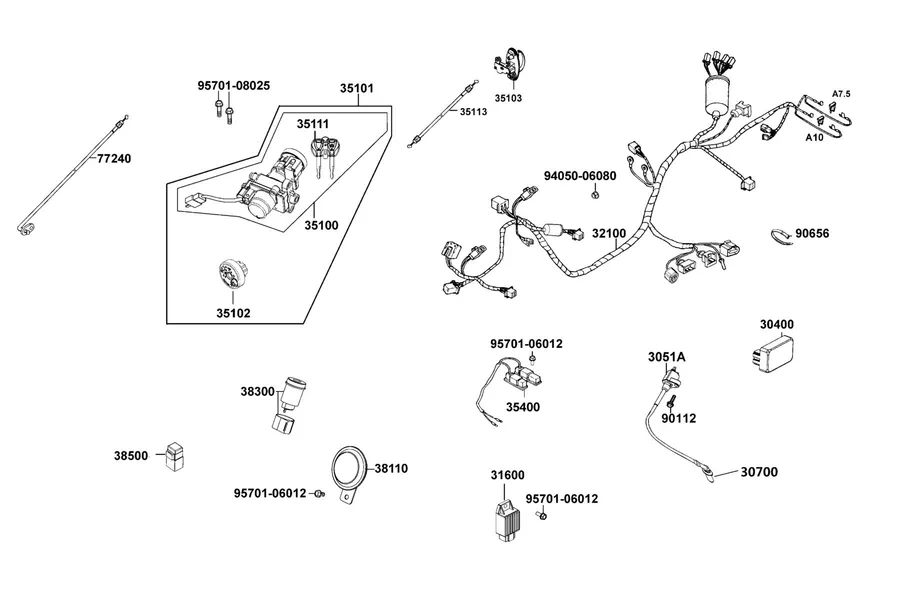 F19 Wire Hamess parts diagram