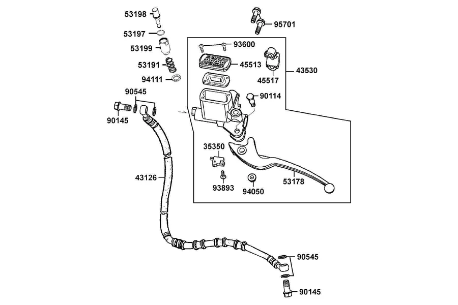 F03 Brake Master Cylinder parts diagram