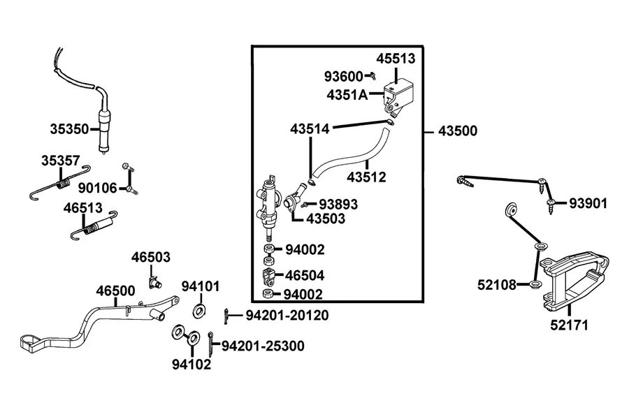 F15 Master Cylinder Rear parts diagram