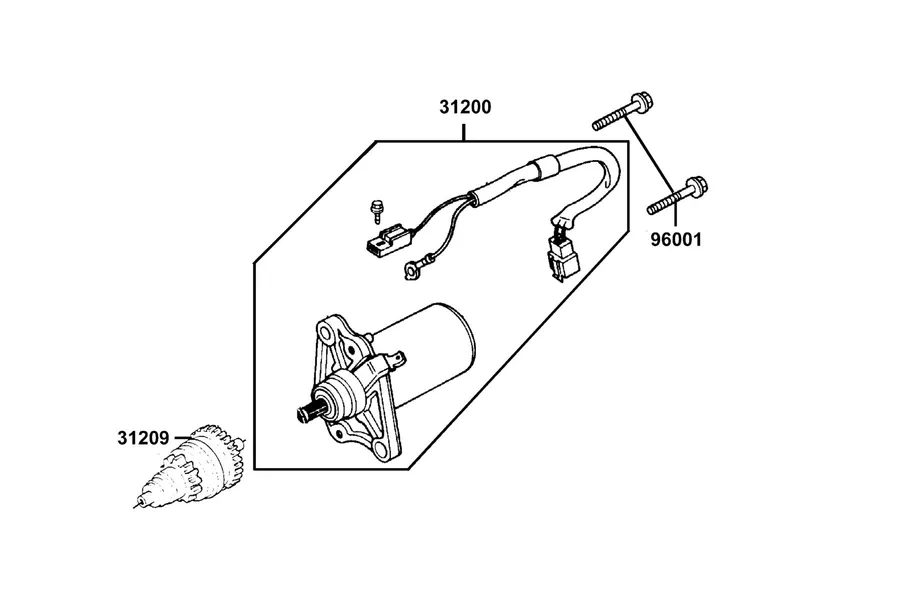 E04 Motor Assy Start parts diagram