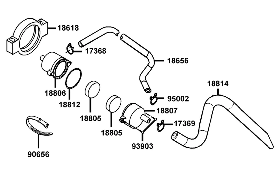 F23 Air Cleaner Two parts diagram