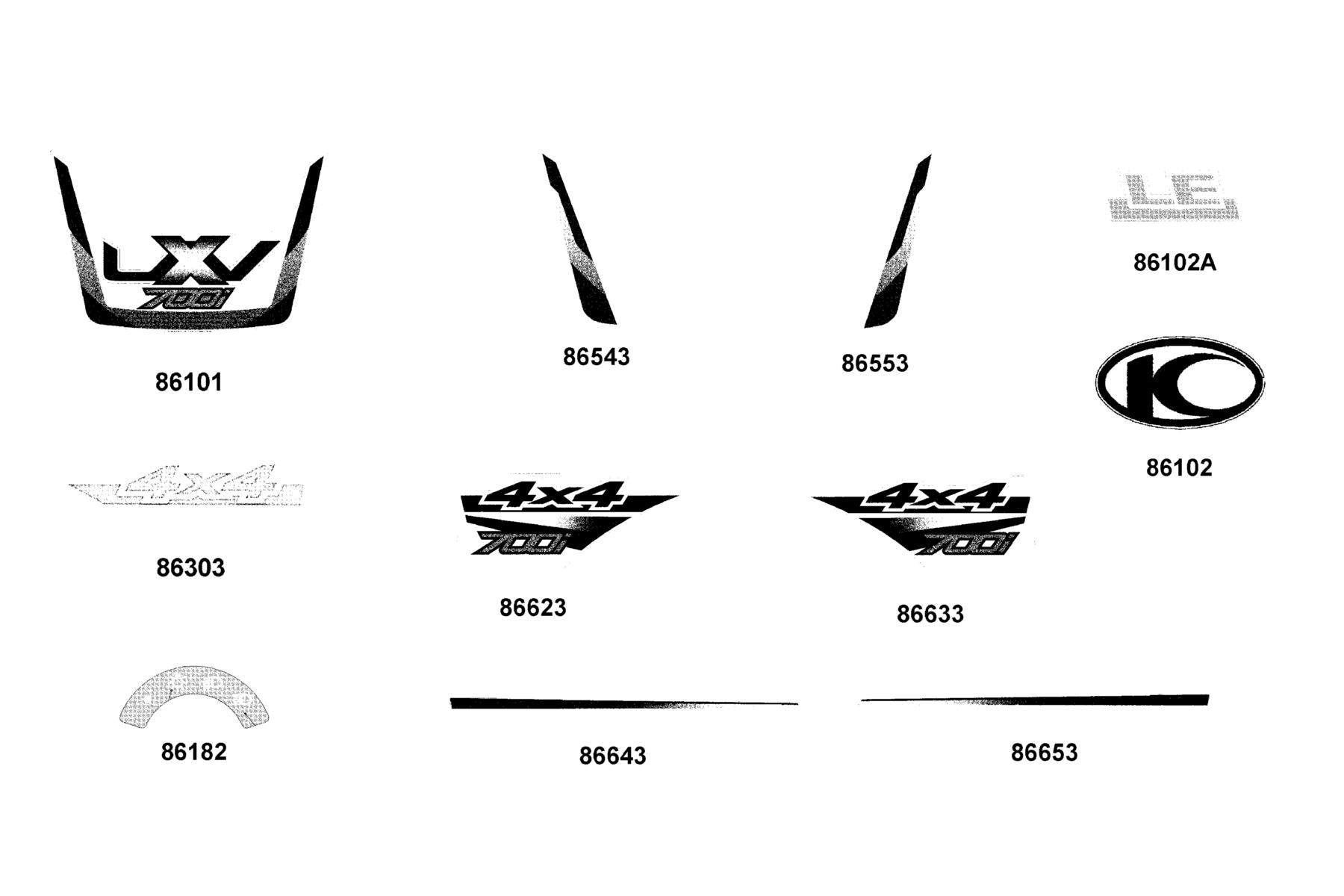 UXV 700i LE (2017~) Emblem ● Stripe parts diagram