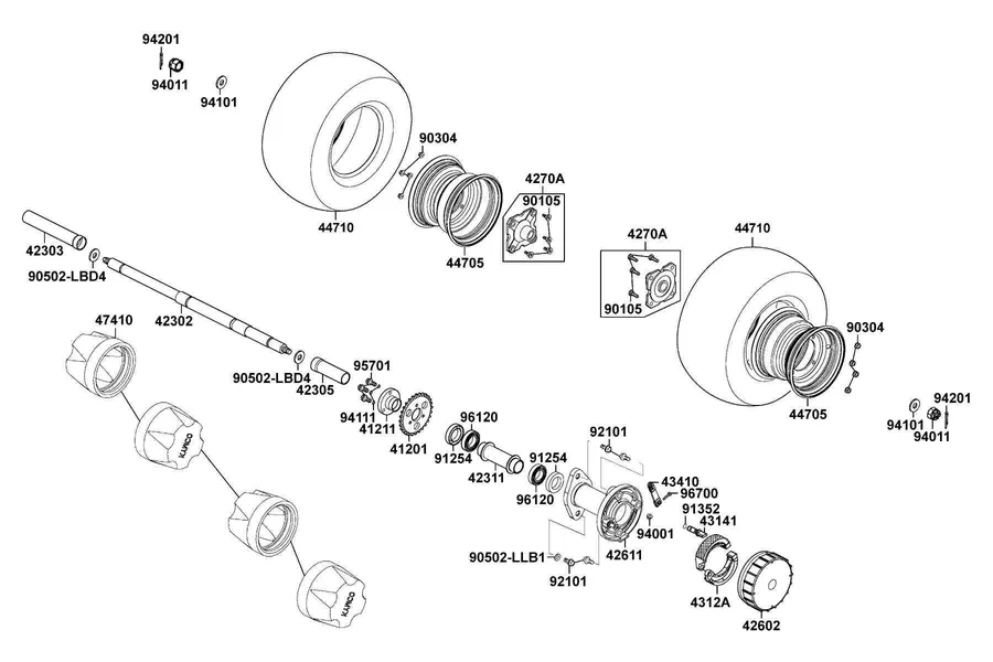 F07 Rear Wheel parts diagram