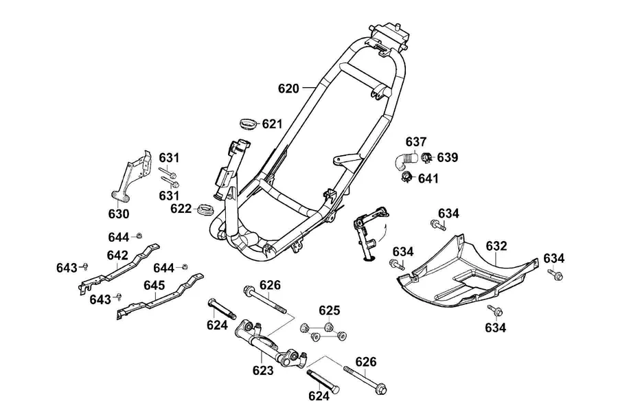 F20 Frame Body parts diagram