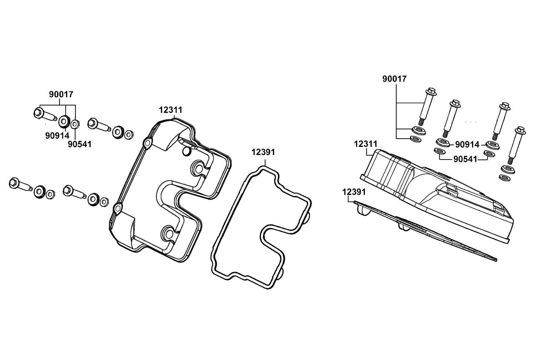 KYMCO VENOX 250 (2003-2007) Cylinder Head Cover parts diagram