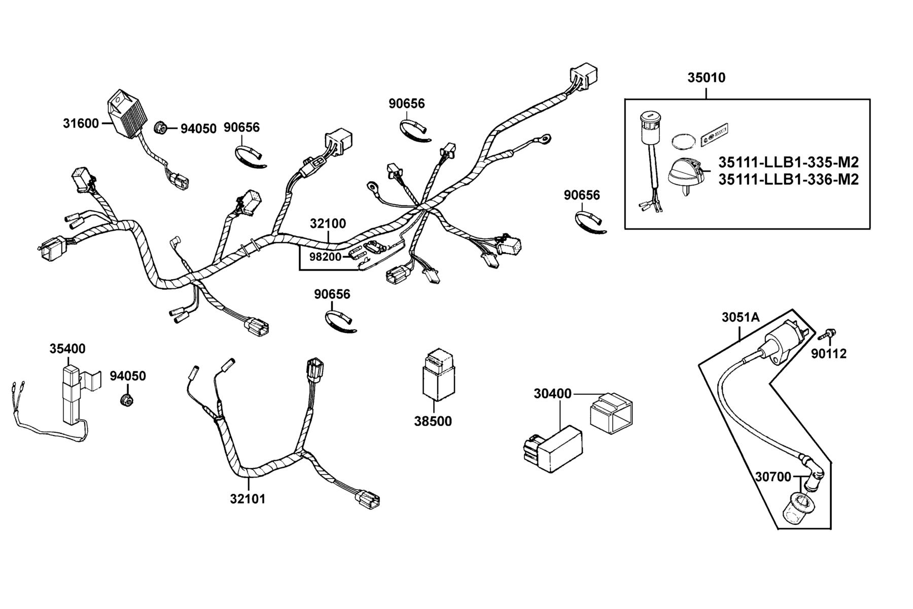 Mongoose 70 S (2016-2017) Wire Harness parts diagram