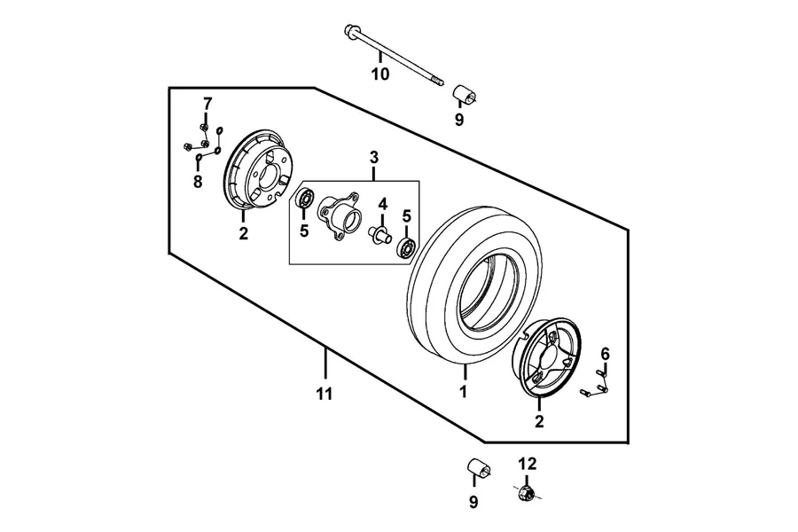 F04 Front Wheel parts diagram