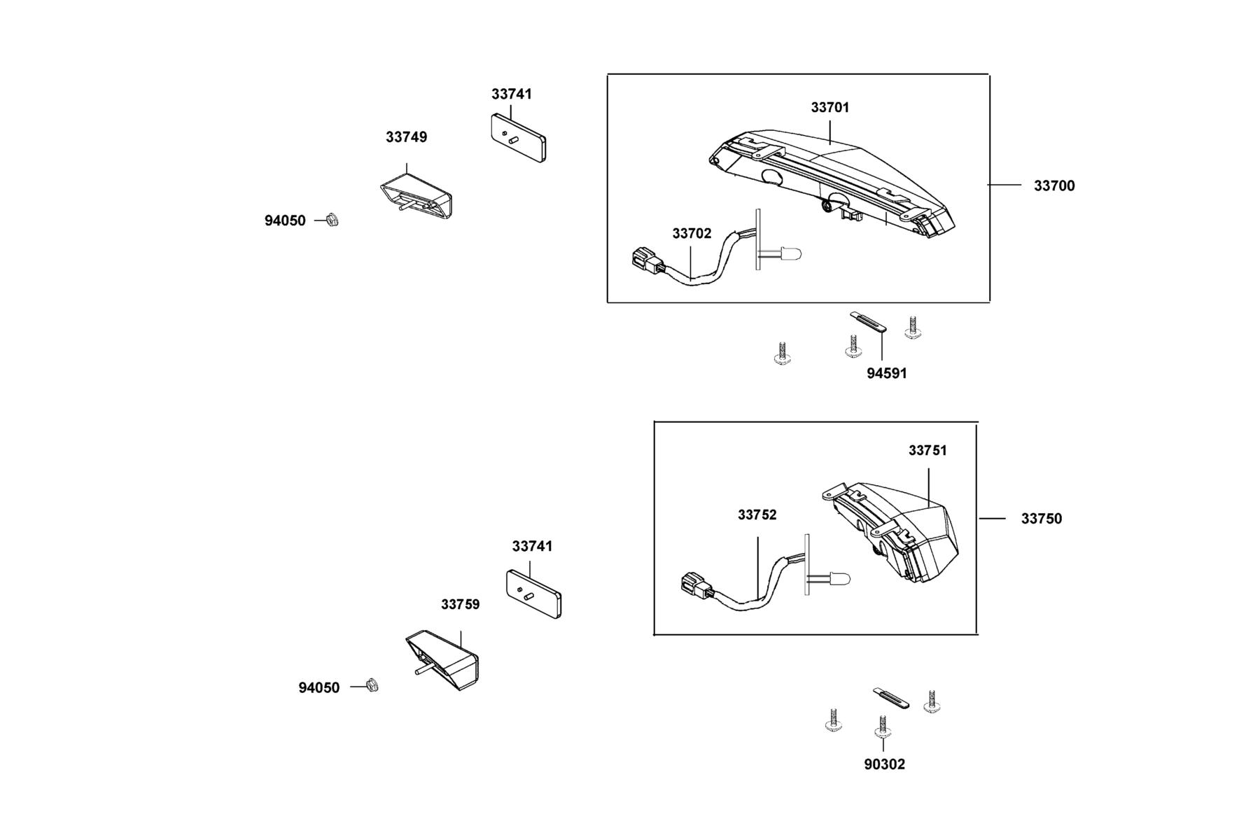 MXU 500i(4X4/IRS) (2017~) Light Tail parts diagram