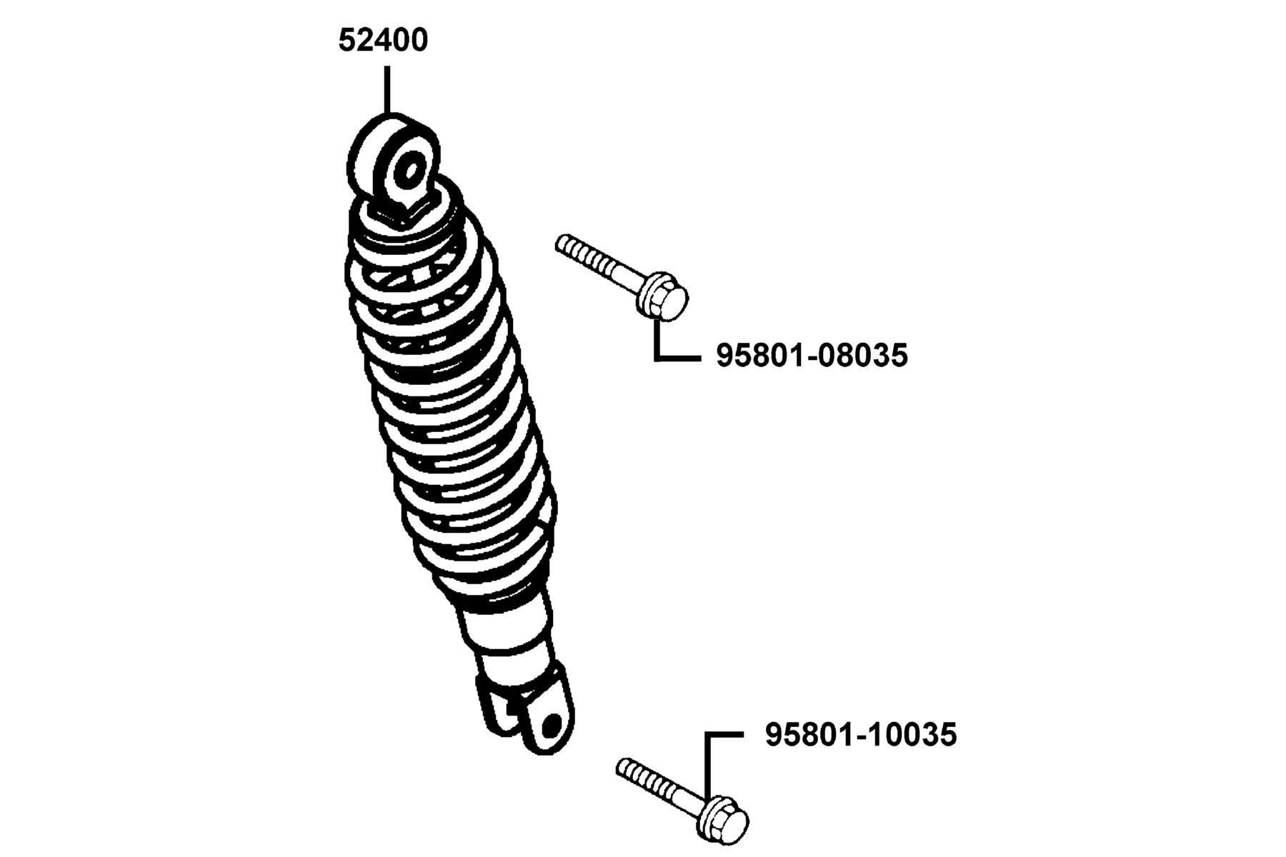 Agility 50 MY2026 Rear Cushion parts diagram