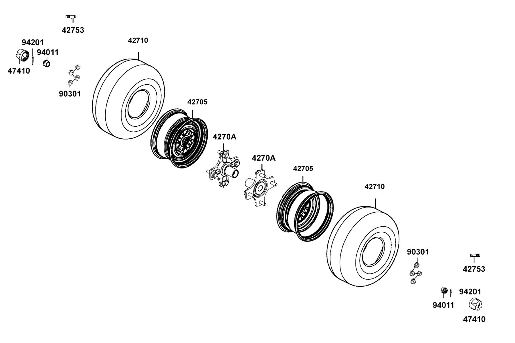 UXV 700i (2016~) Rear Wheel parts diagram