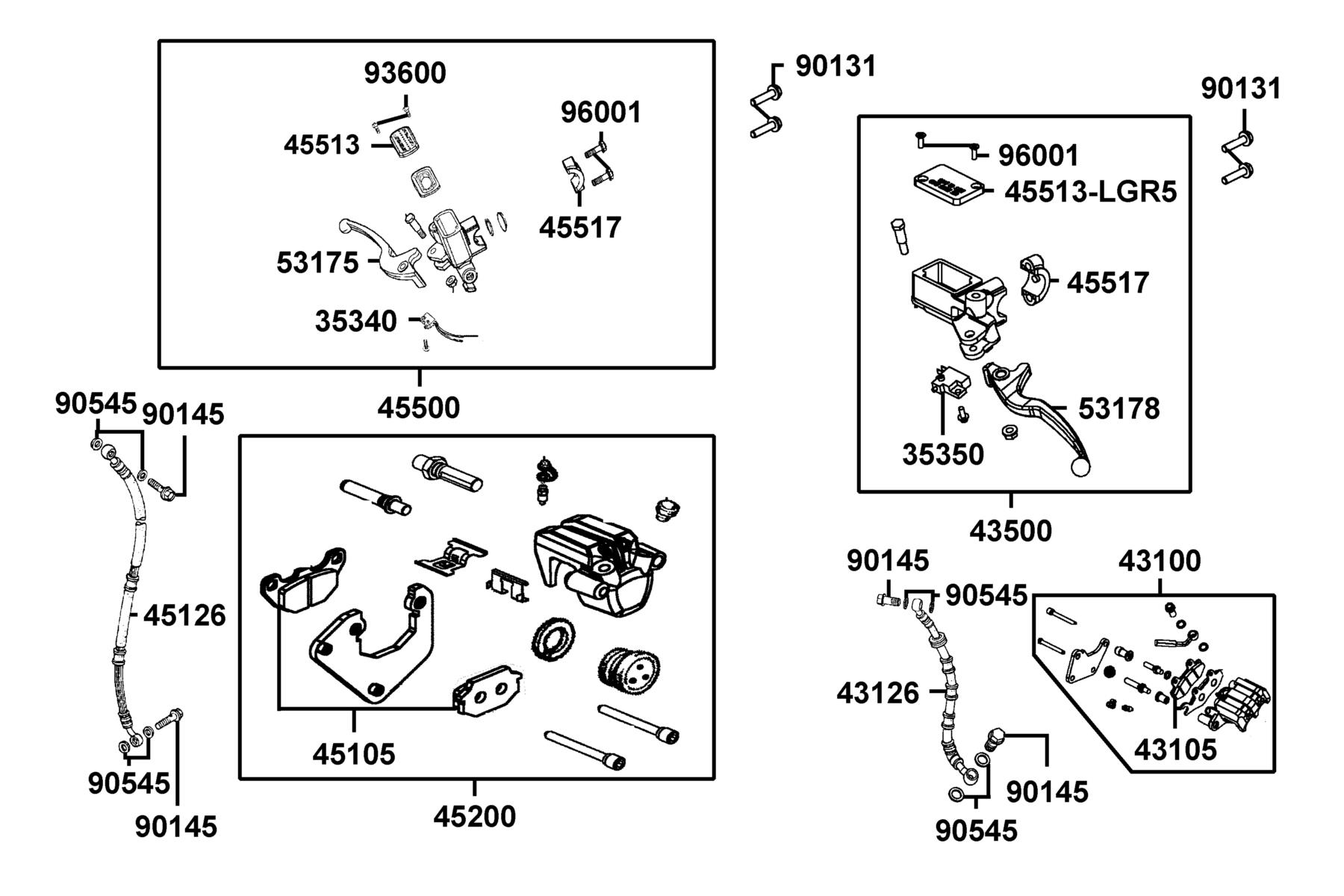 LIKE(2019~) Brake Master Cylinder parts diagram