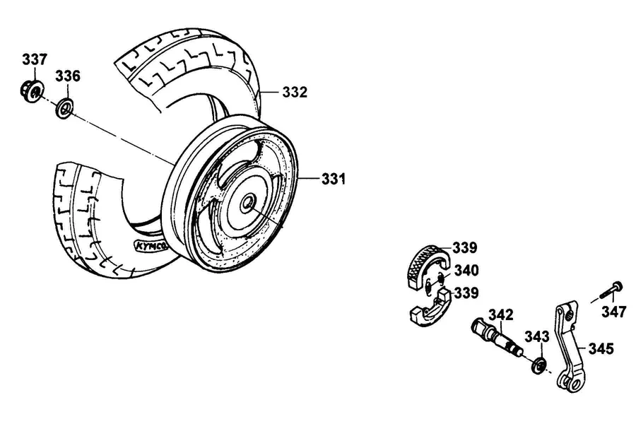 F08 Rear Wheel parts diagram