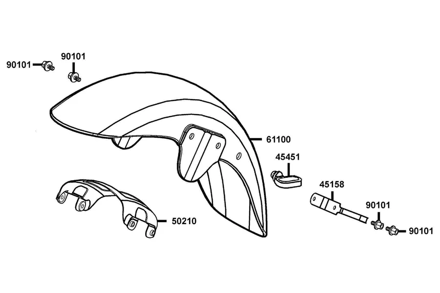 F07 Front Fender parts diagram