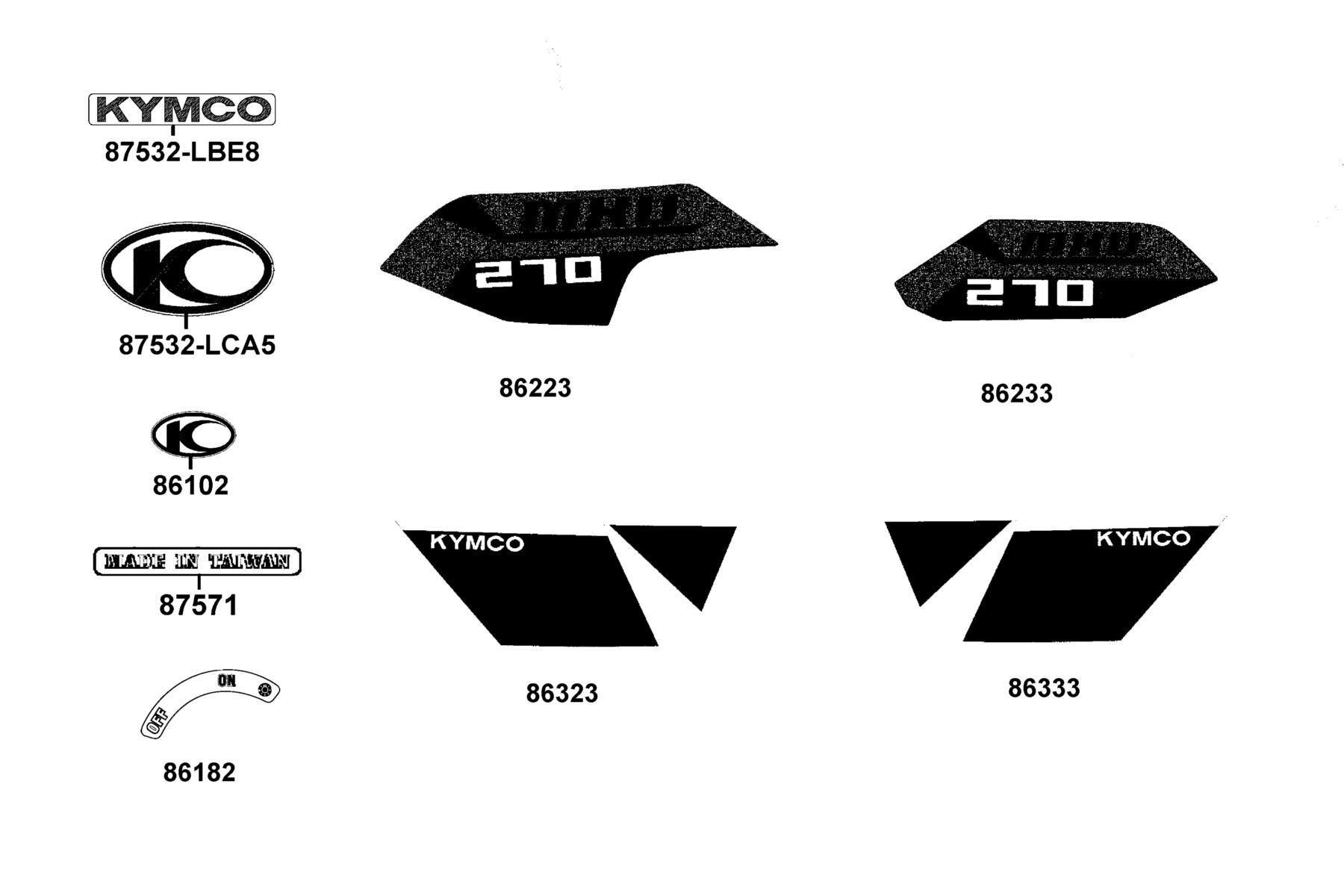 MXU 270 Emblem ● Stripe parts diagram