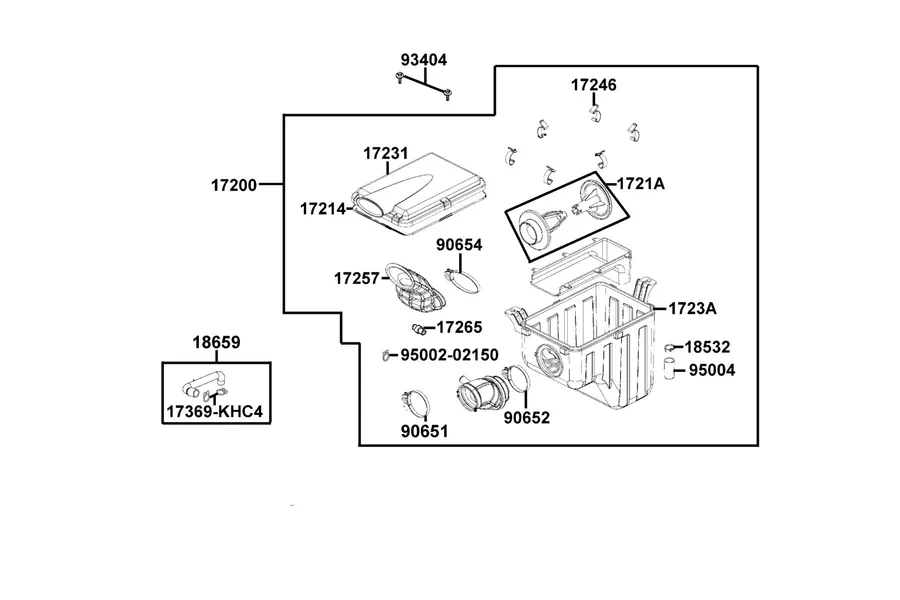F13 Air Cleaner parts diagram