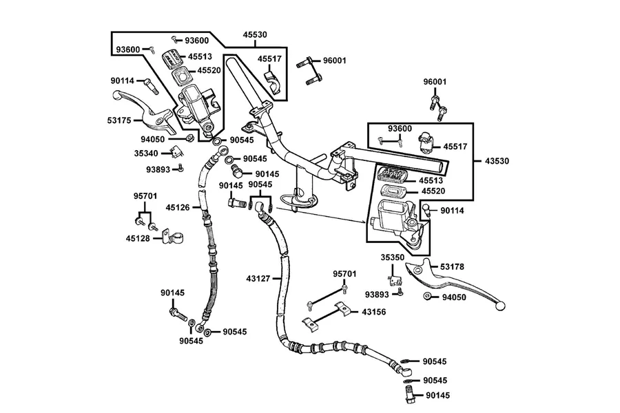 F04 Brake Master Cylinder parts diagram