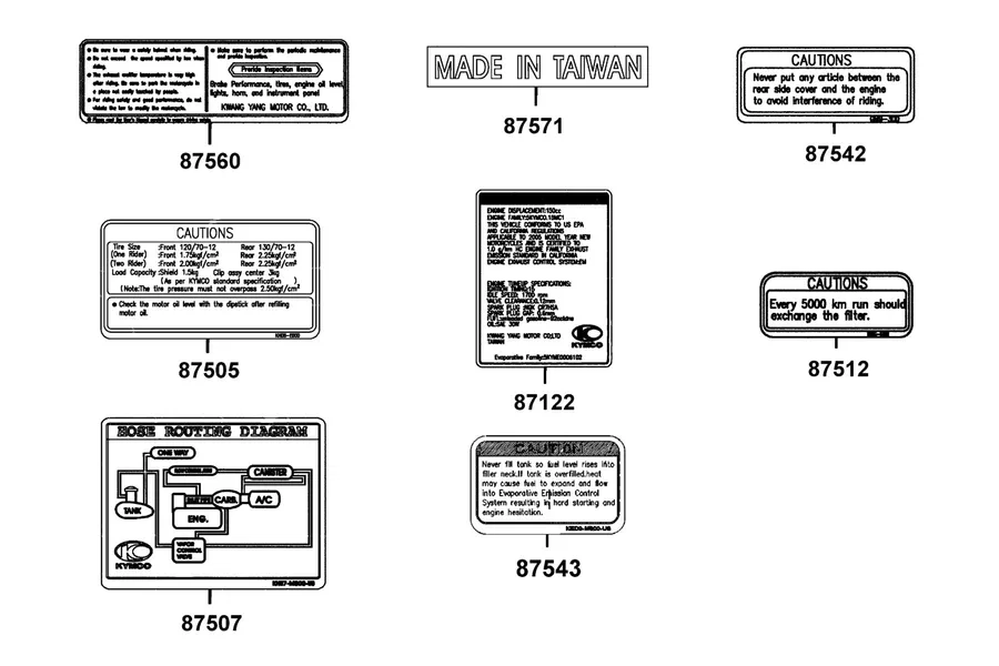 F24 Caution Label parts diagram