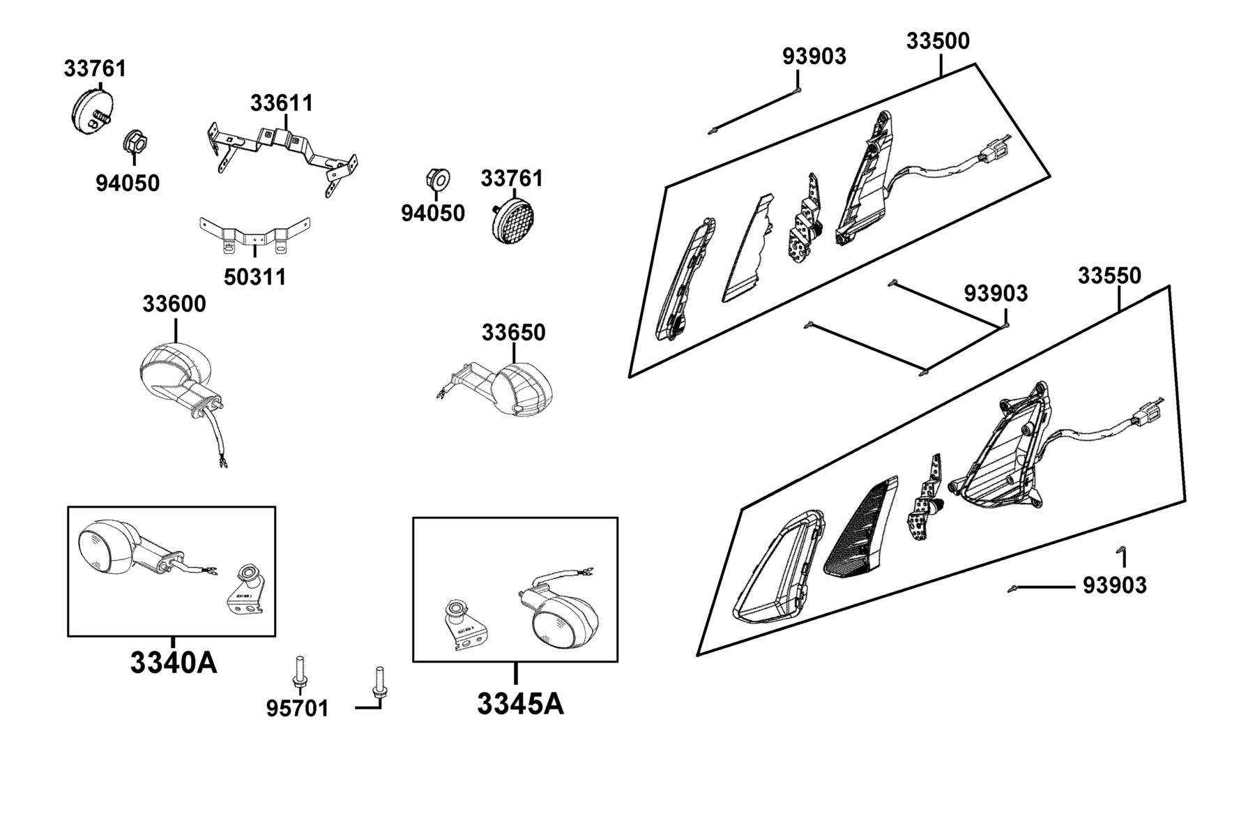NEW LIKE 150 (2019) Front Winker parts diagram