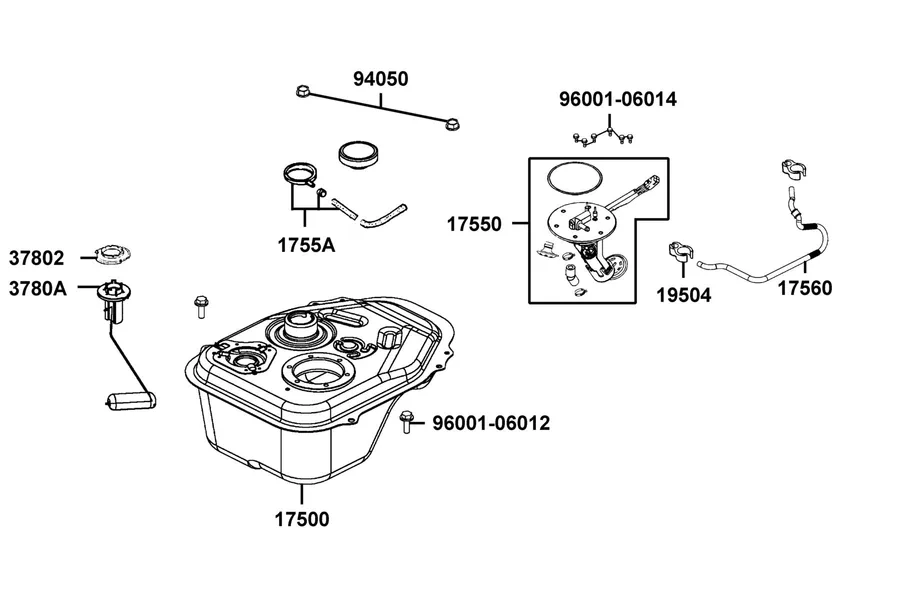 F10 Fuel Tank parts diagram