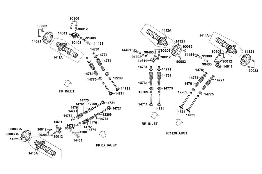 E03 Valve parts diagram