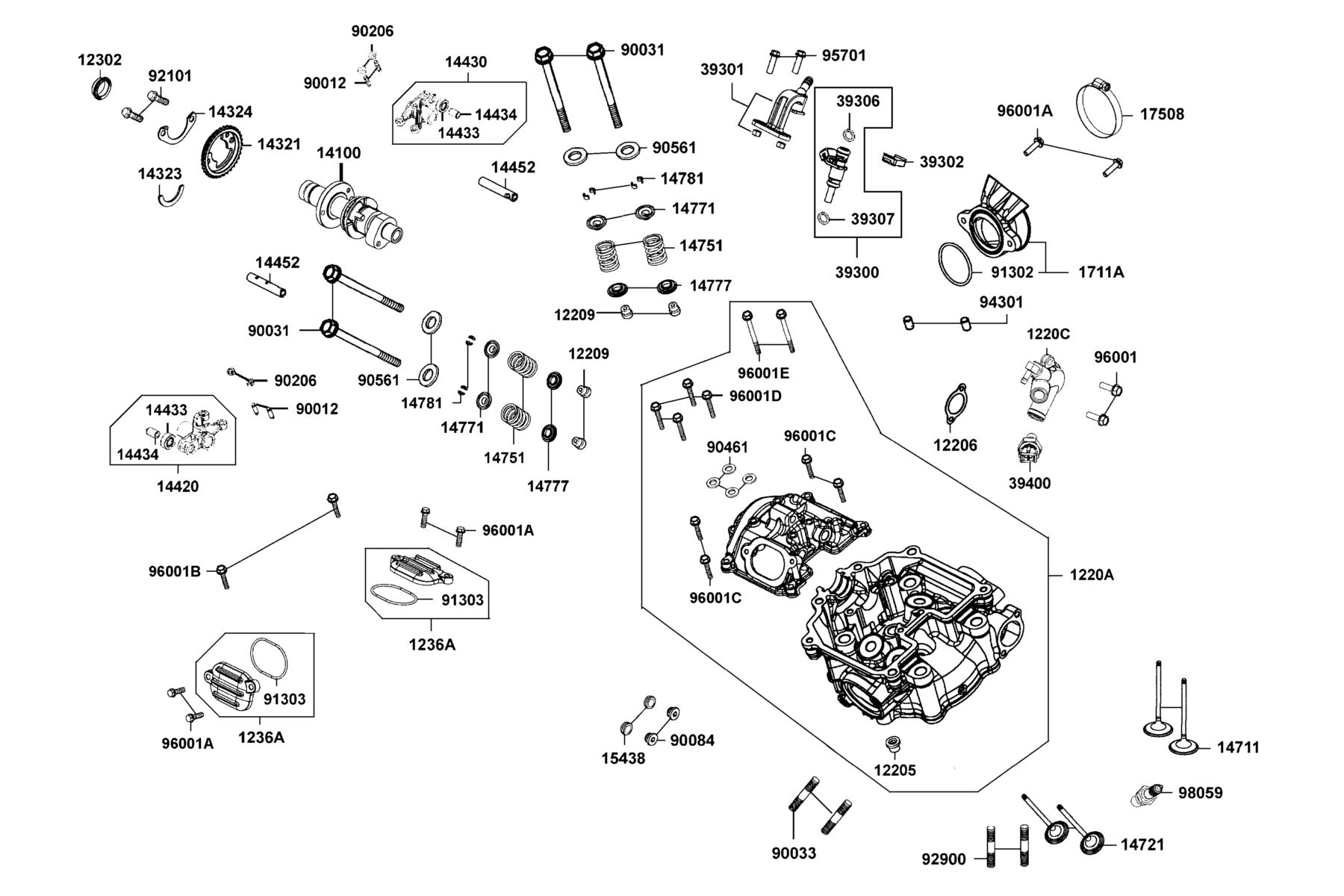 MAXXER 450i (2021) Cylinder Head Cover ● Cylinder Head parts diagram