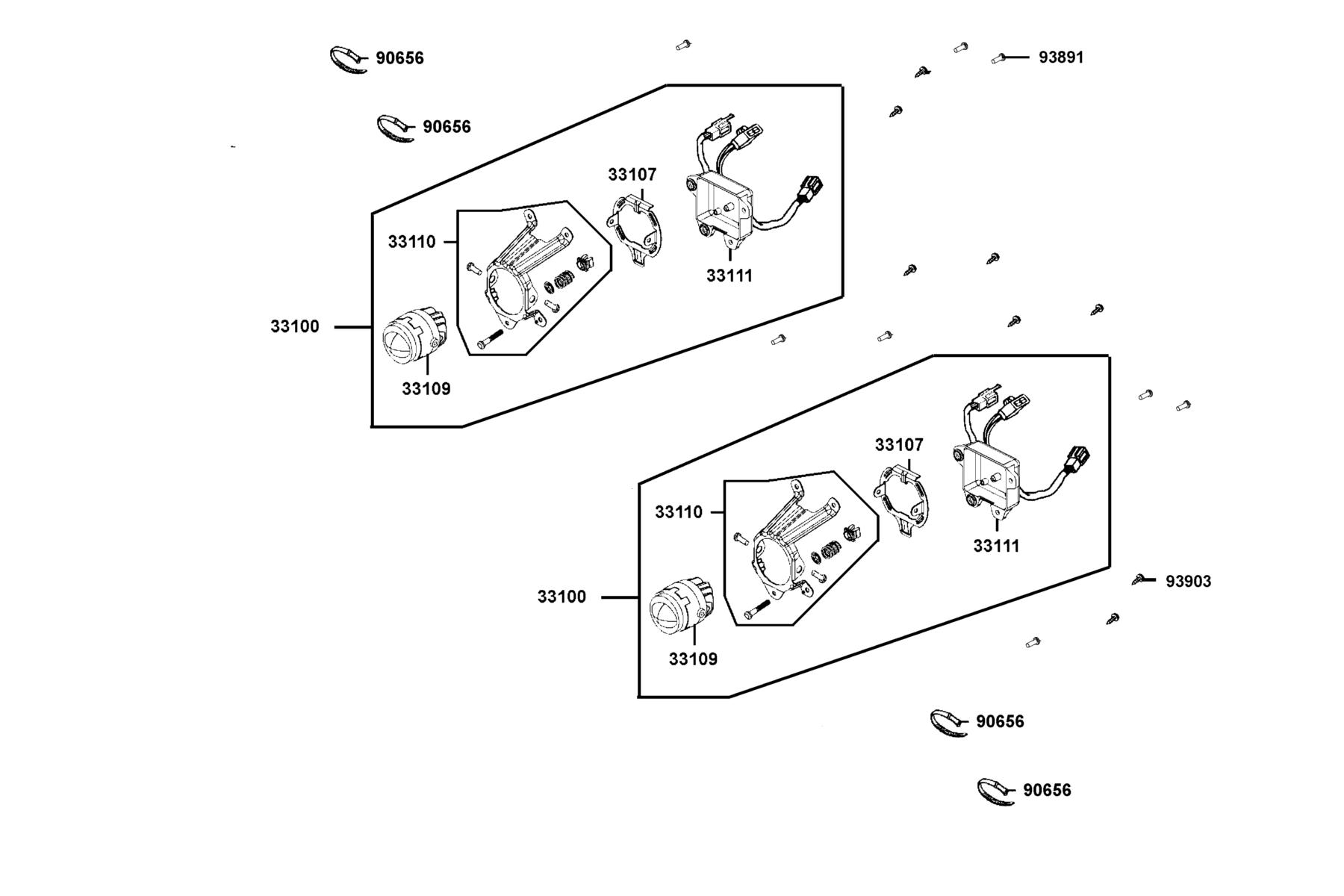 Mongoose(2021) Head Light parts diagram