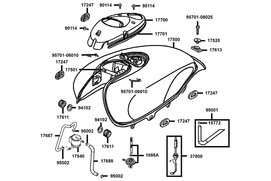 F13 Fuel Tank parts diagram