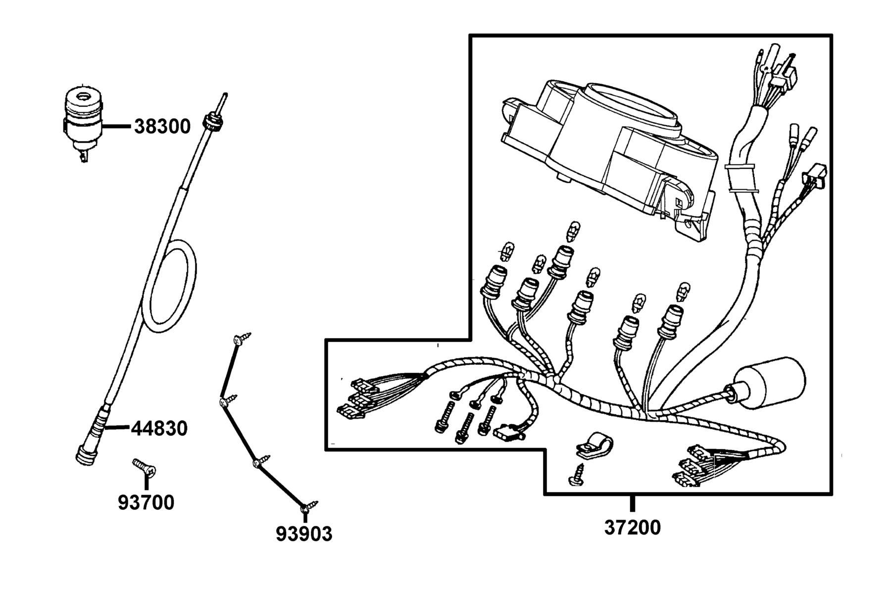 Agility 50 (2021) Speedometer parts diagram